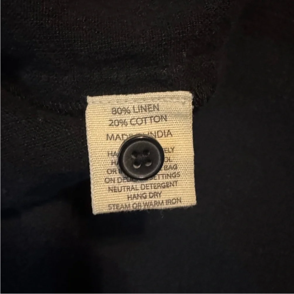 Mamène Florence Oversized
Maxi Shirt Dress Size L
Black Linen Lagenlook - Picture 6 of 7